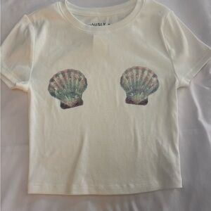 Aeropostale Seashell Graphic Tee - White